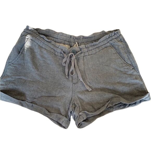 Vintage Old Navy Women’s Linen Denim oversized Boxer Shorts‎ size 6 draw string - Picture 1 of 6